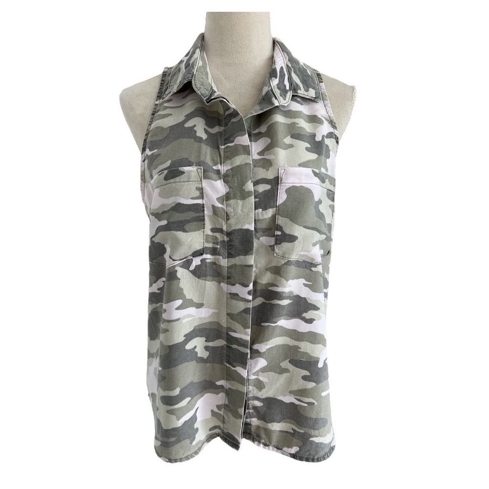 Bella Dahl Camouflage Button Down Shirt